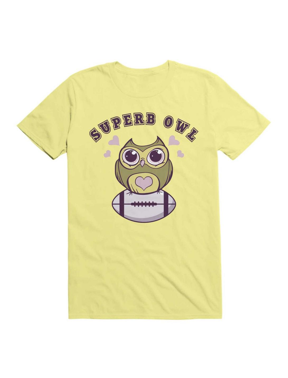 Kawaii Superb Owl T-Shirt, YELLOW, hi-res