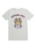 Kawaii Superb Owl T-Shirt, WHITE, hi-res