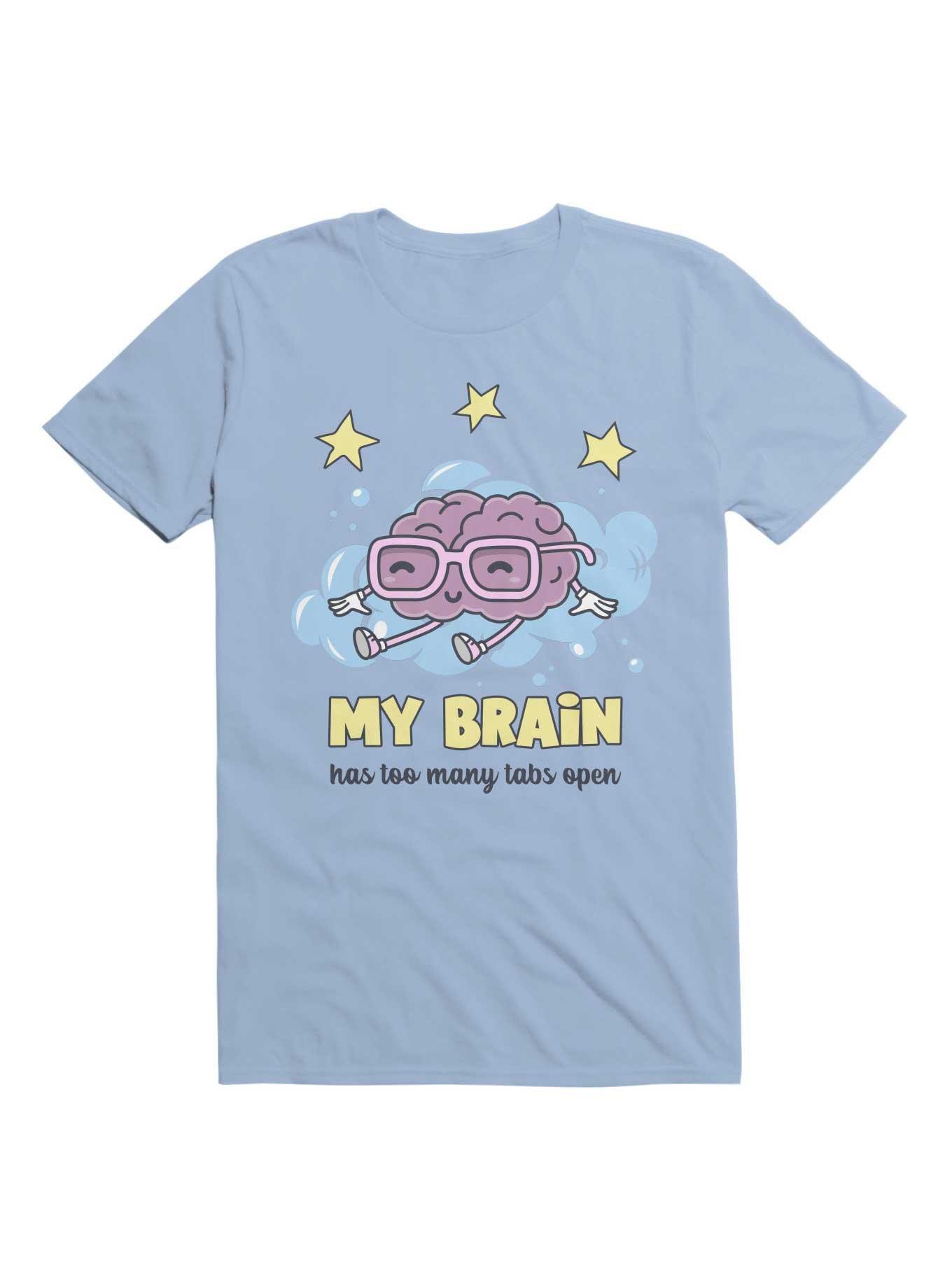 Kawaii My Brain Has Too Many Tabs Open T-Shirt, , hi-res
