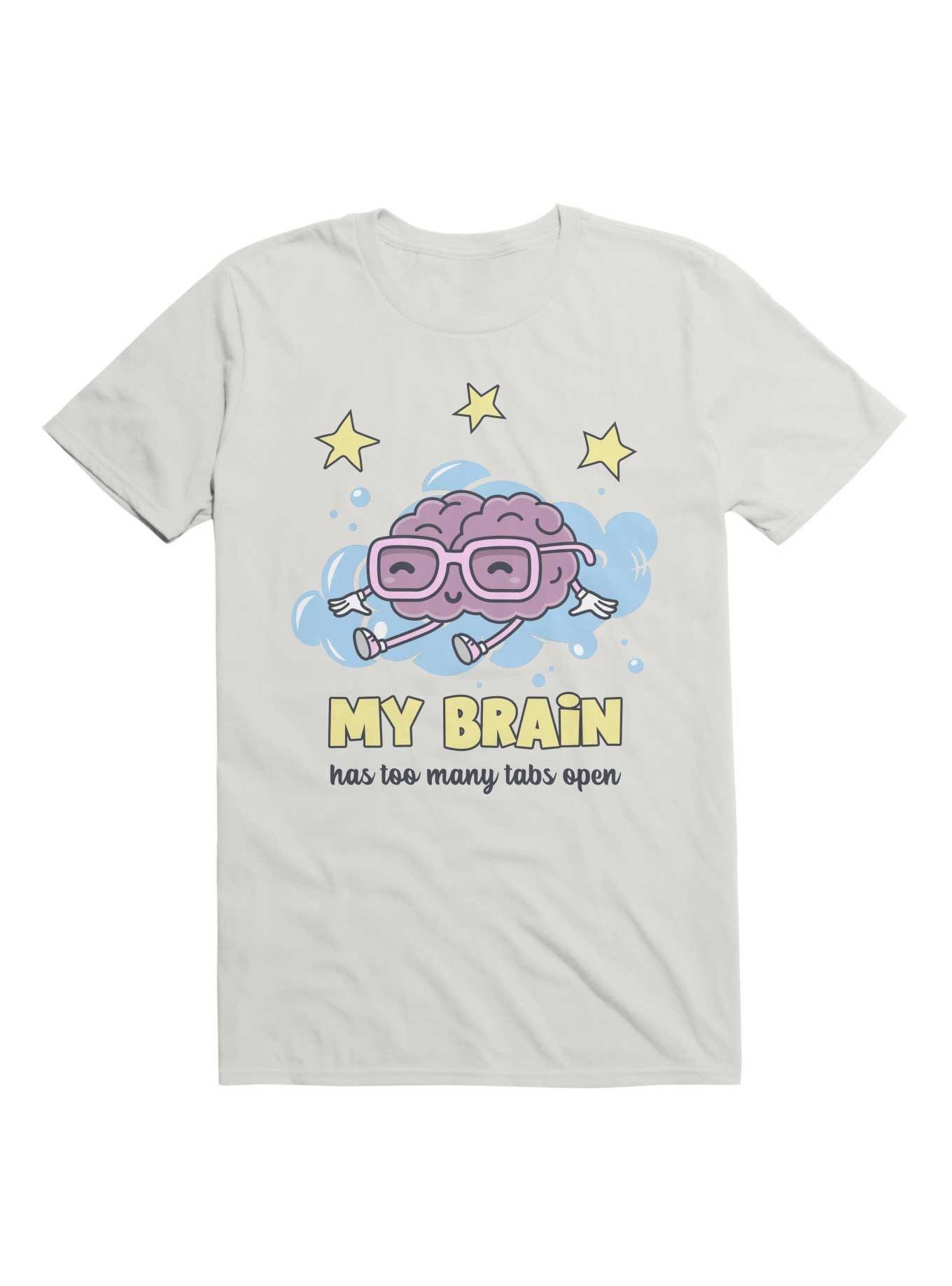 Kawaii My Brain Has Too Many Tabs Open T-Shirt, , hi-res