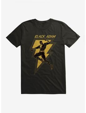 Plus Size DC Comics Black Adam Gold Silhouette Bolt T-Shirt, , hi-res