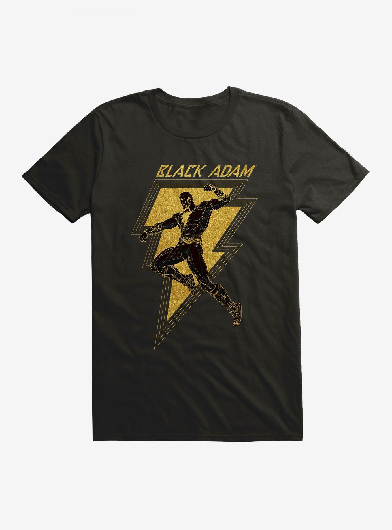DC Comics Black Adam Gold Silhouette Bolt T-Shirt, , hi-res