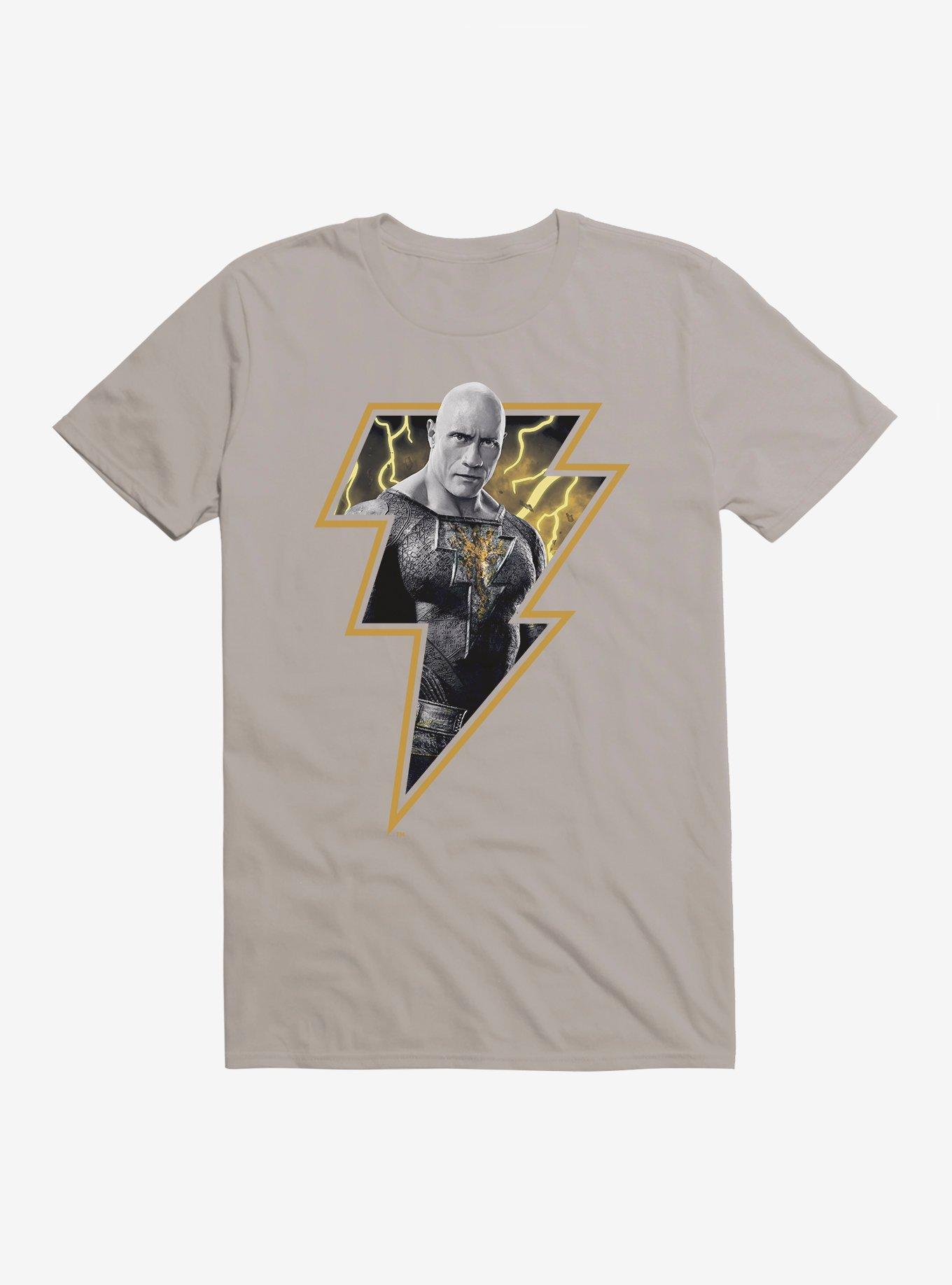 DC Comics Black Adam Dark Lightning T-Shirt, LIGHT GREY, hi-res