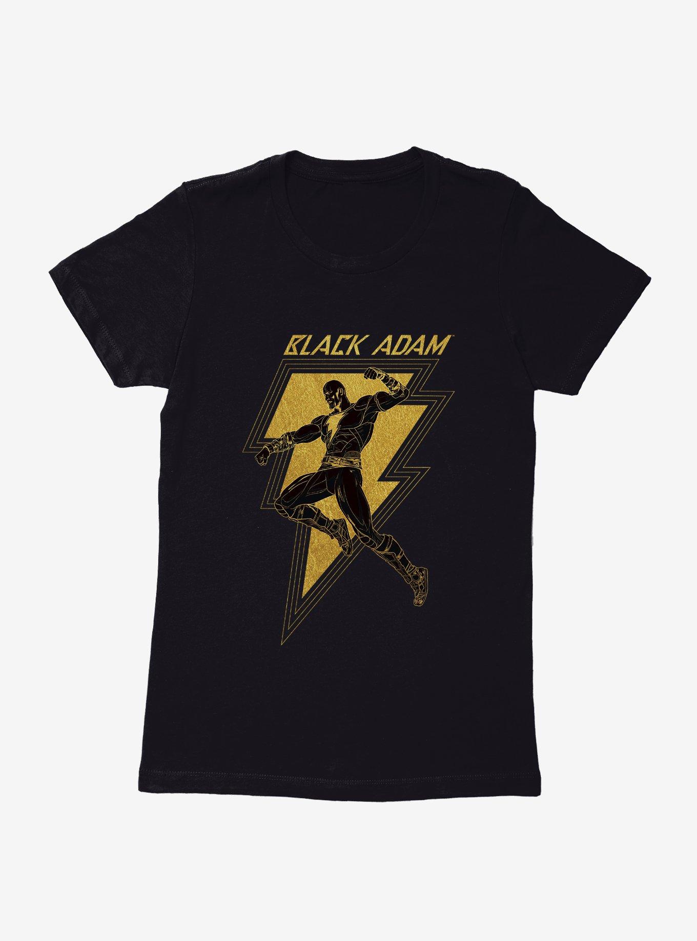 DC Comics Black Adam Gold Silhouette Bolt Womens T-Shirt, , hi-res