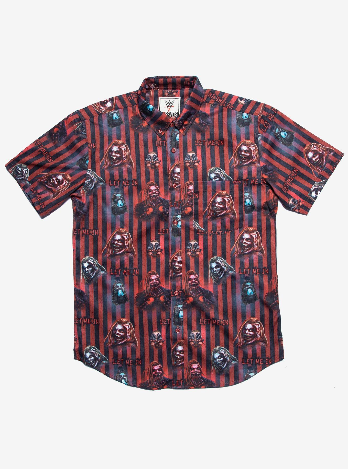 RSVLTS WWE Bray Wyatt the Fiend KUNUFLEX Short Sleeve Shirt, RED, hi-res