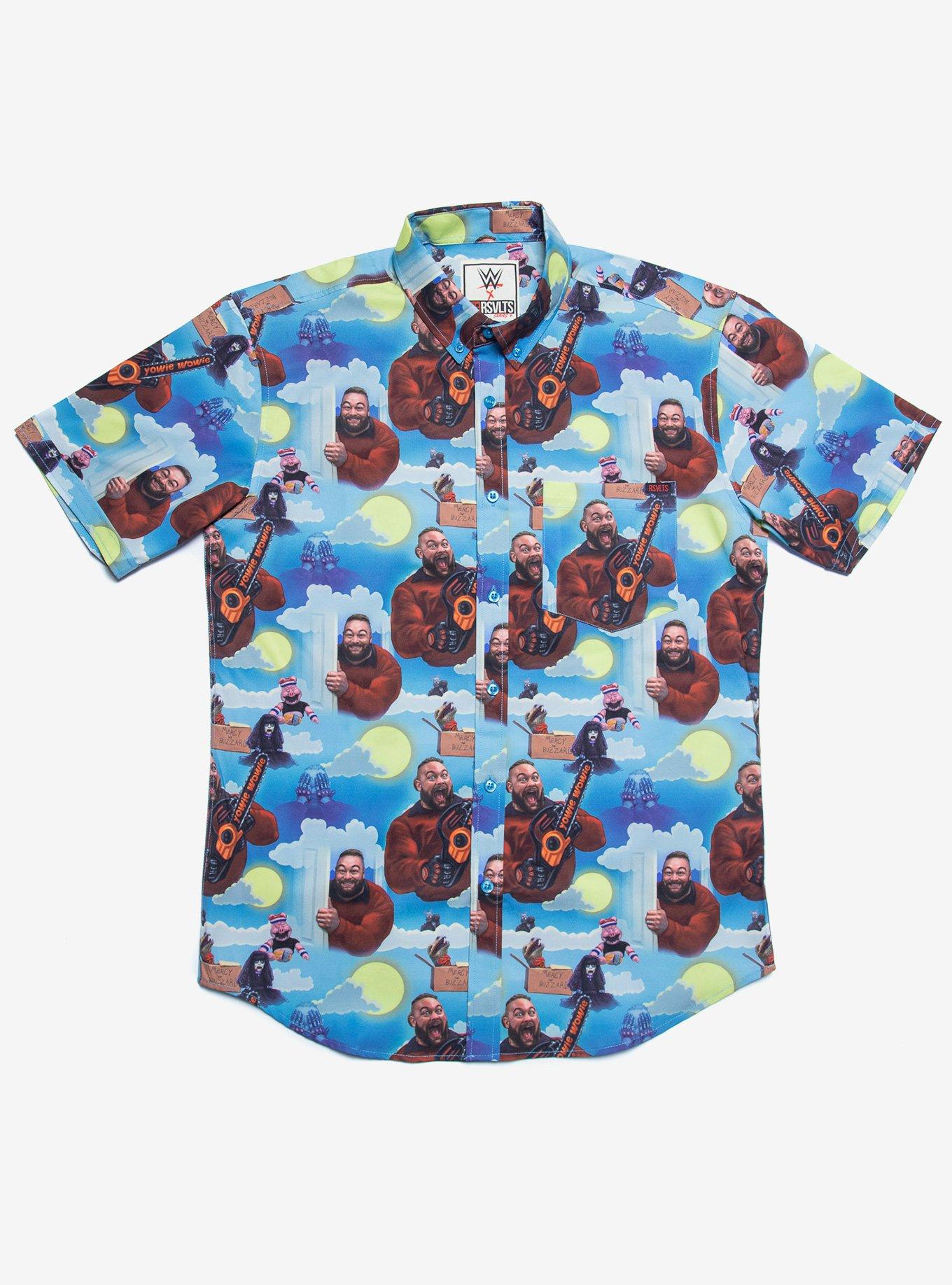 RSVLTS WWE Bray Wyatt Yowie Wowie KUNUFLEX Short Sleeve Shirt, BLUE, hi-res
