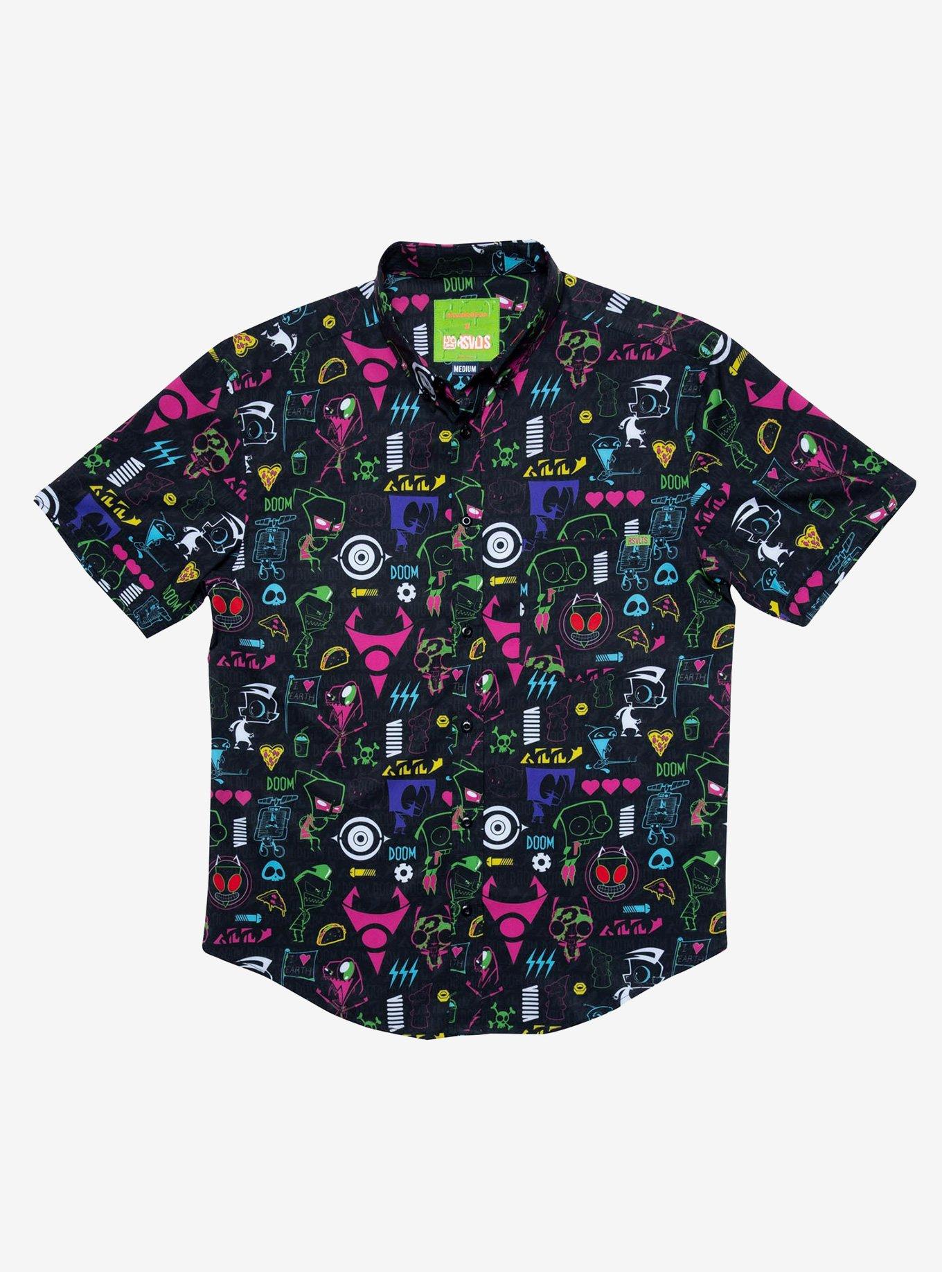 RSVLTS Invader Zim Operation Impending Doom 2 KUNUFLEX Short Sleeve Shirt, BLACK, hi-res
