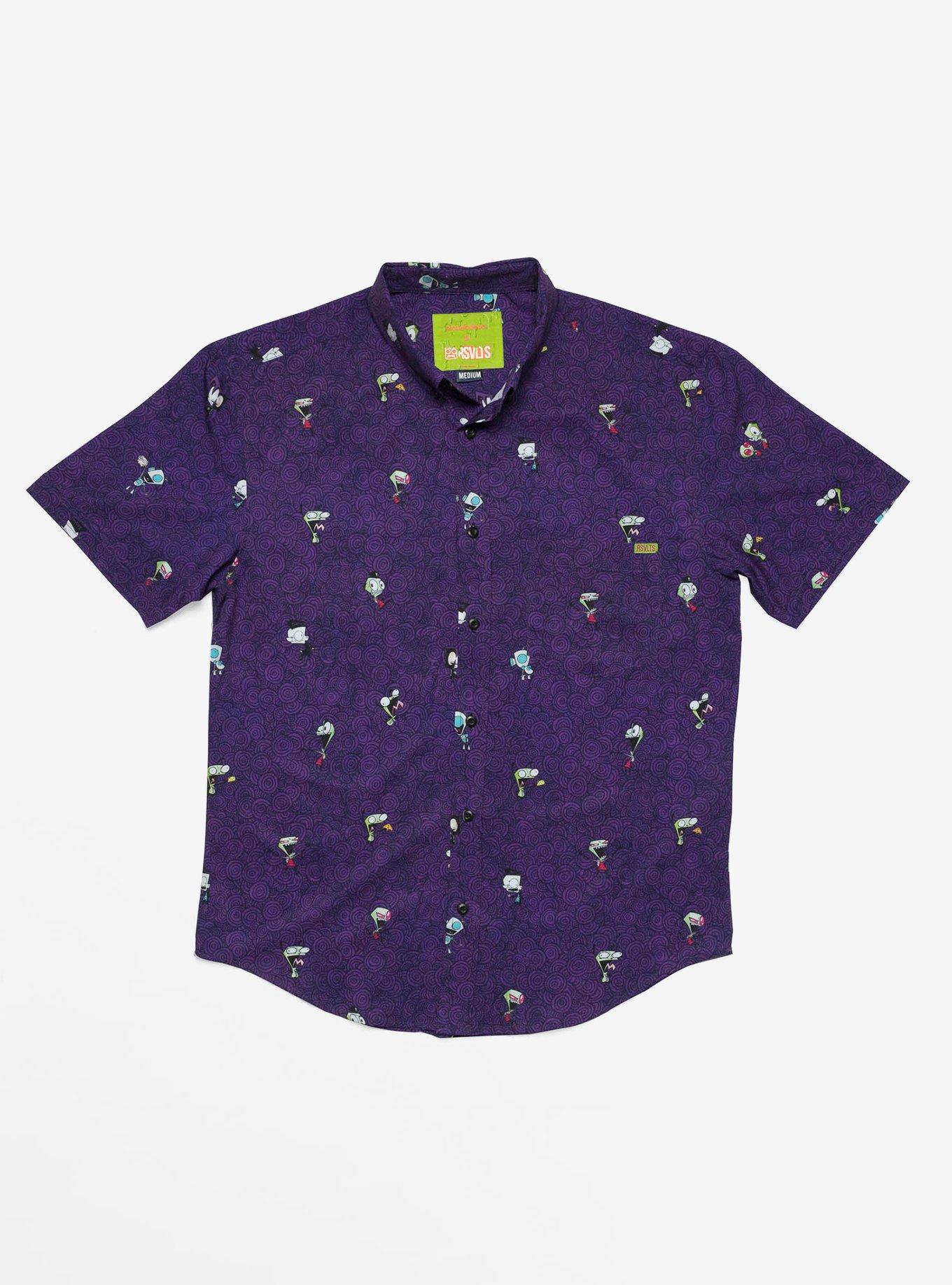 RSVLTS Invader Zim Invaders From Irk Purple KUNUFLEX Short Sleeve Shirt, PURPLE, hi-res