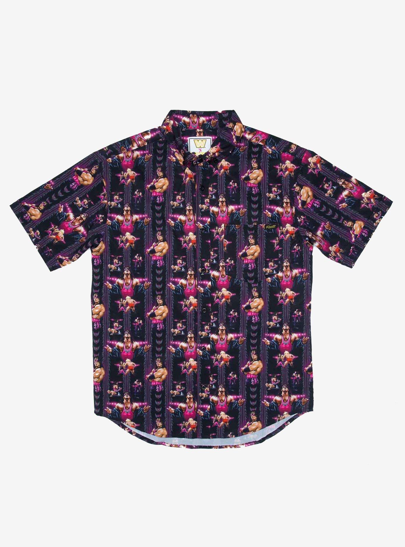 RSVLTS Bret Hart the Hit Man KUNUFLEX Short Sleeve Shirt, BLACK, hi-res