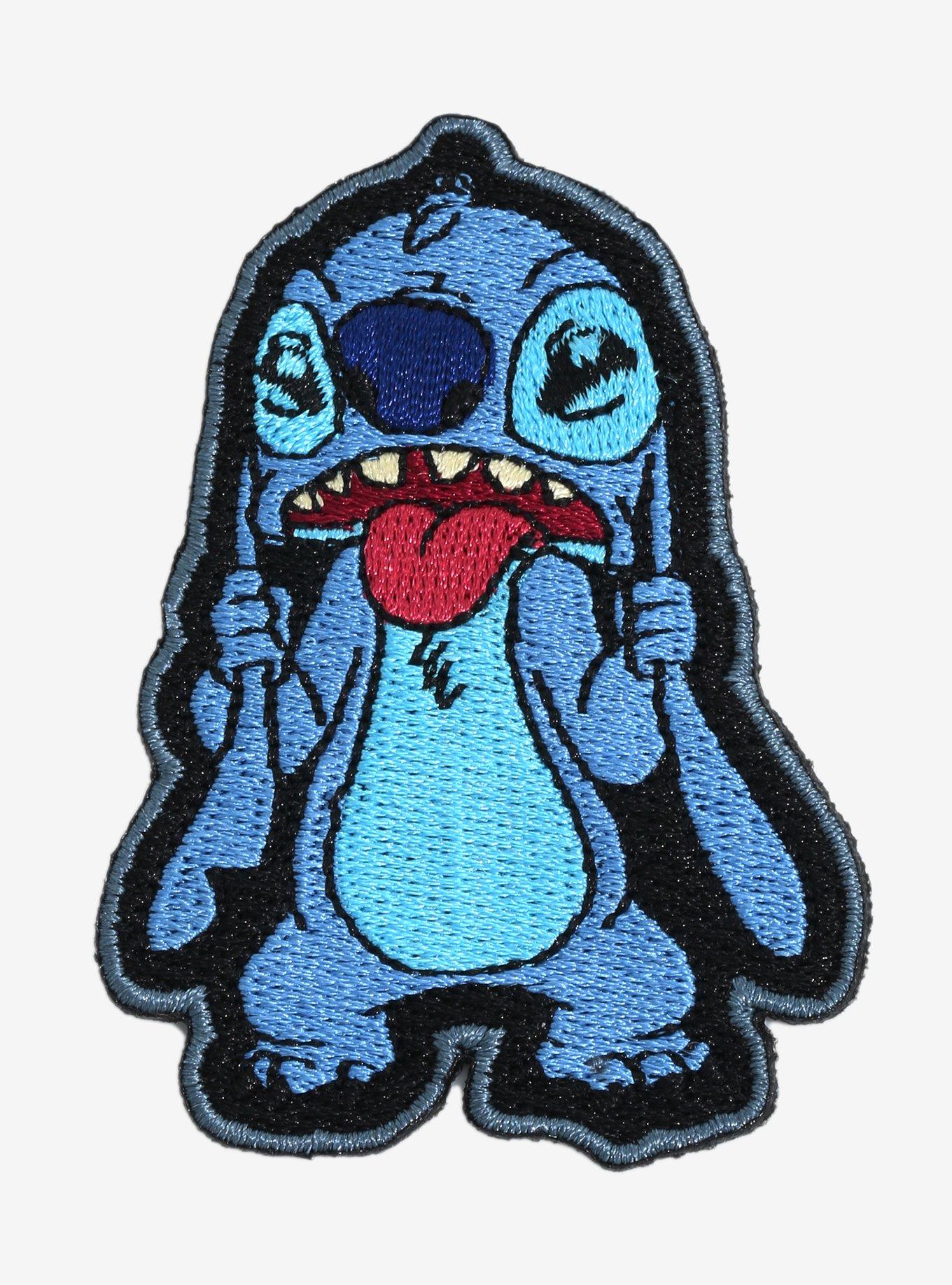 Happy Stitch with Glasses Patch Kids Disney Embroidered Iron on