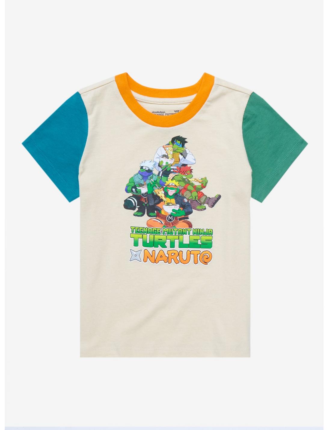 Teenage Mutant Ninja Turtles x Naruto Color Block Toddler T-Shirt - BoxLunch Exclusive, BEIGE, hi-res