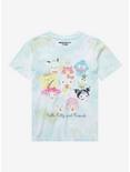Sanrio Hello Kitty and Friends Fruits Tie-Dye Youth T-Shirt - BoxLunch Exclusive, LIGHT GREEN, hi-res
