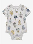 Star Wars Characters Ice Cream Allover Print Infant One-Piece - BoxLunch Exclusive, BEIGE, hi-res