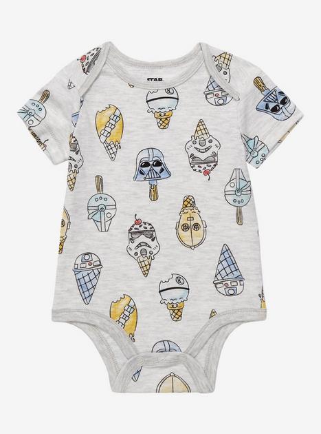 Star Wars Characters Ice Cream Allover Print Infant One-Piece ...