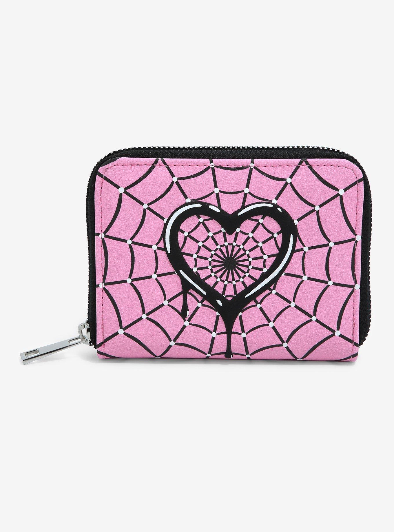 Monster High Draculaura Pink Spiderweb Mini Zipper Wallet, , hi-res