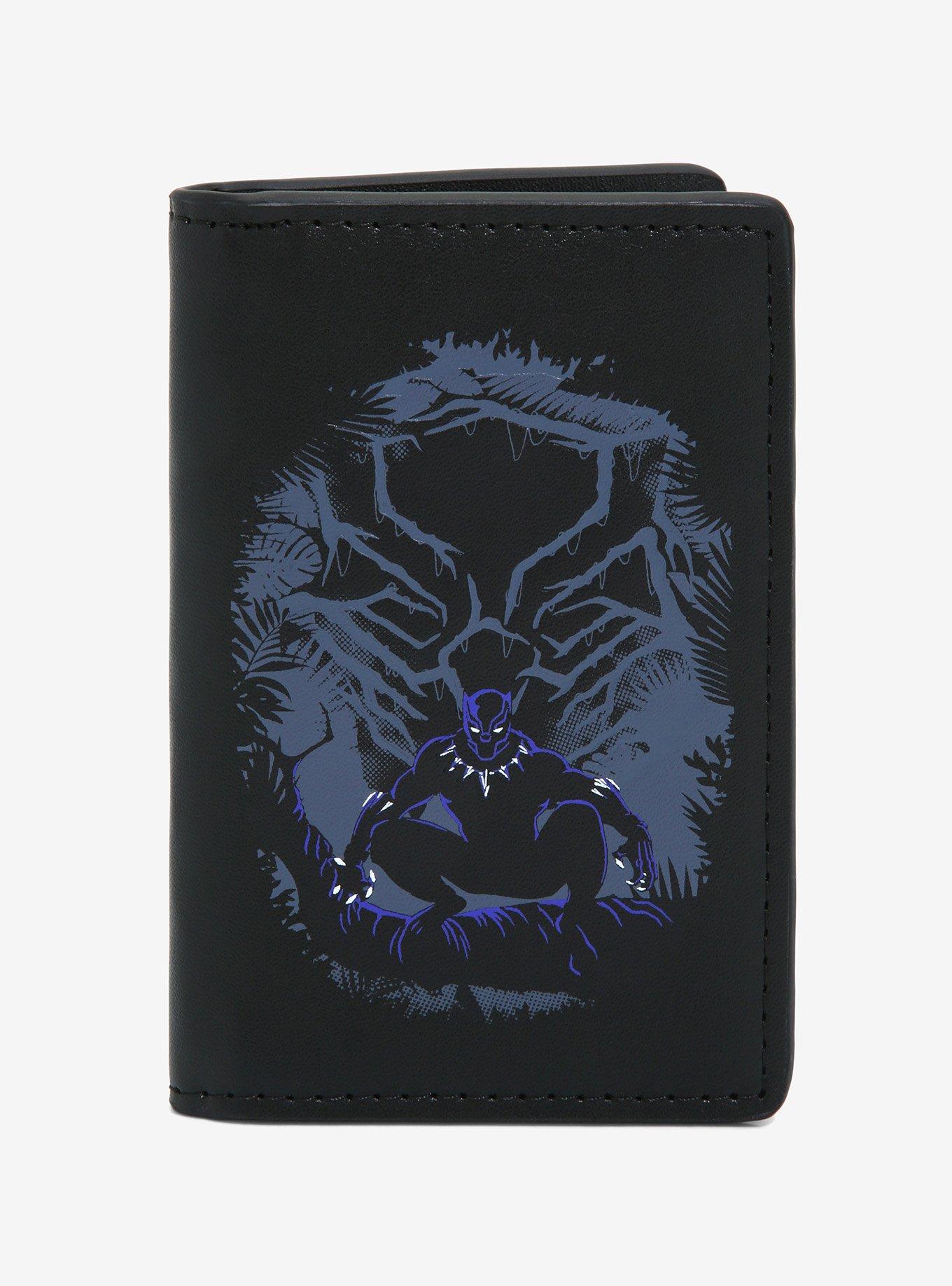Marvel Black Panther Tropical Flora Logo Bifold Cardholder - BoxLunch Exclusive