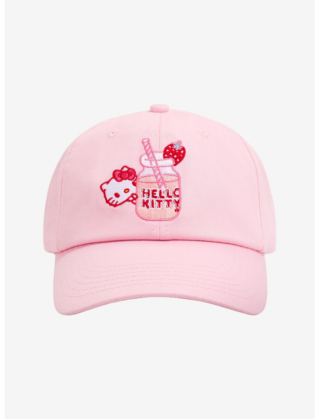 Sanrio Hello Kitty Strawberry Milk Embroidered Cap - BoxLunch Exclusive