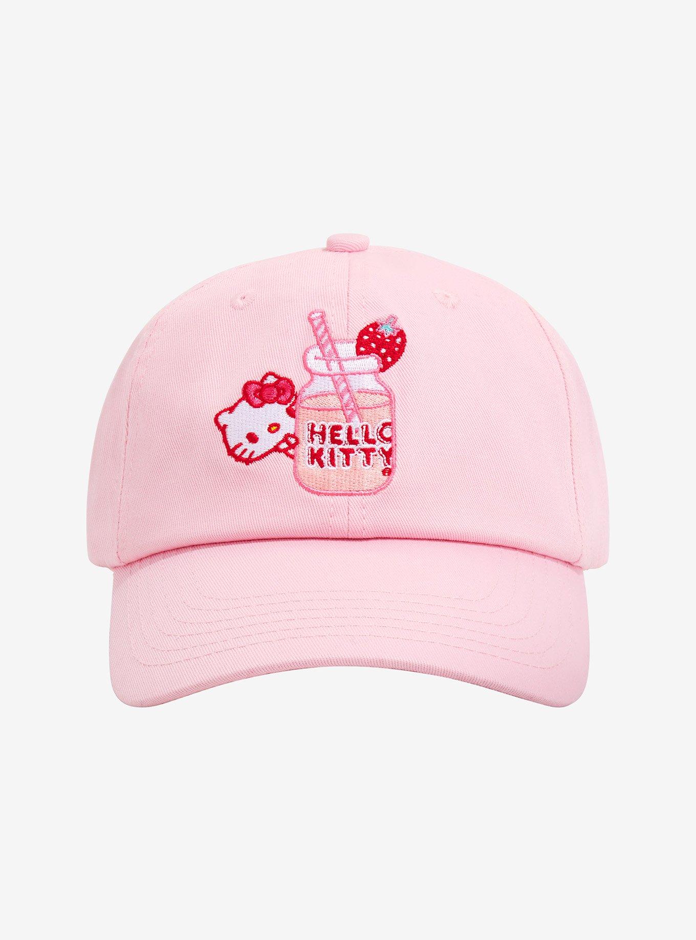 Sanrio Hello Kitty Strawberry Milk Embroidered Cap - BoxLunch Exclusive