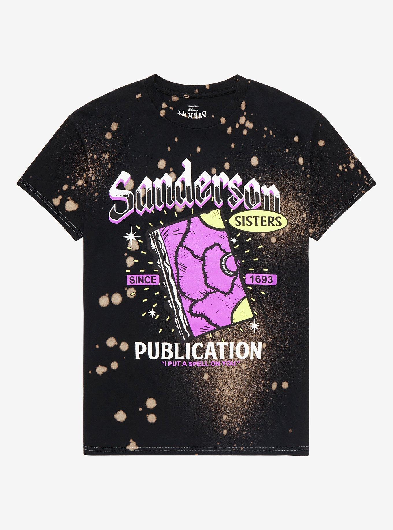 Disney Hocus Pocus Sanderson Sisters Book T-Shirt - BoxLunch Exclusive, BLACK, hi-res