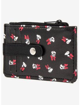 Disney Minnie Mouse Expressions Scattered Black Wallet Id Card Holder, , hi-res