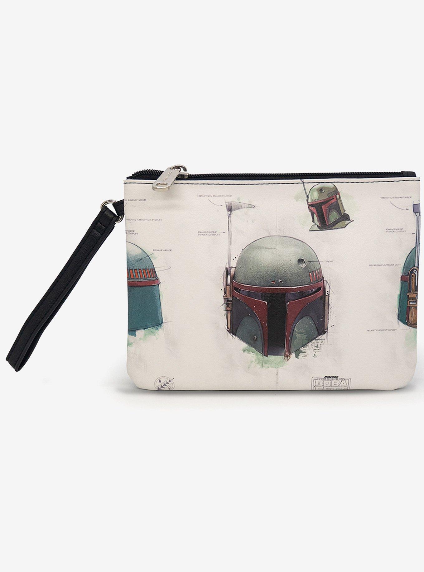 Star Wars The Book Of Boba Fett Helmet Schematic Wallet Single Pocket Wristlet, , hi-res