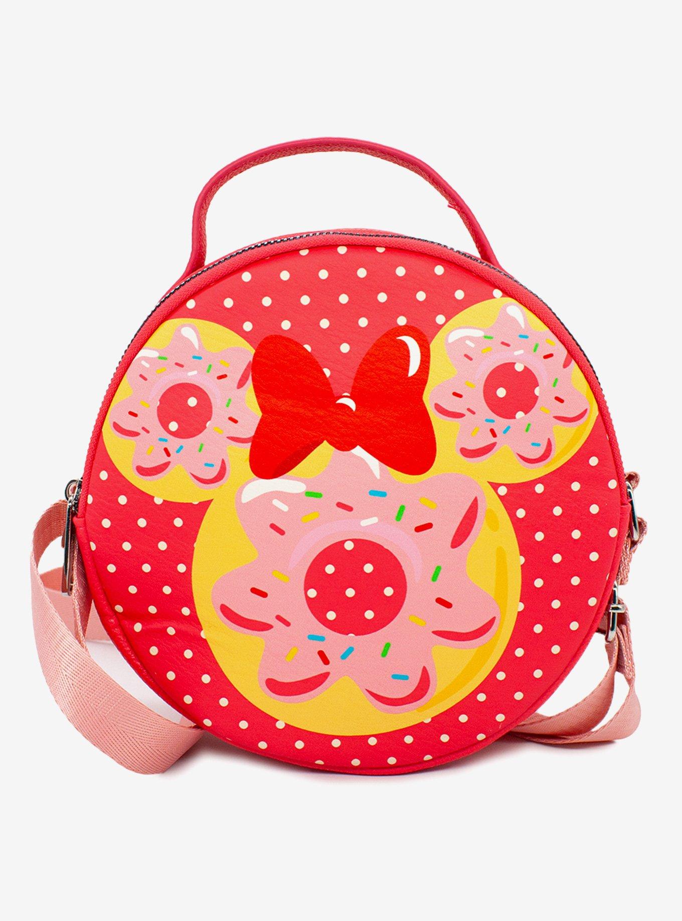 Disney Minnie Mouse Bow And Ears Donut Dessert With Polka Dot Cross Body Bag, , hi-res