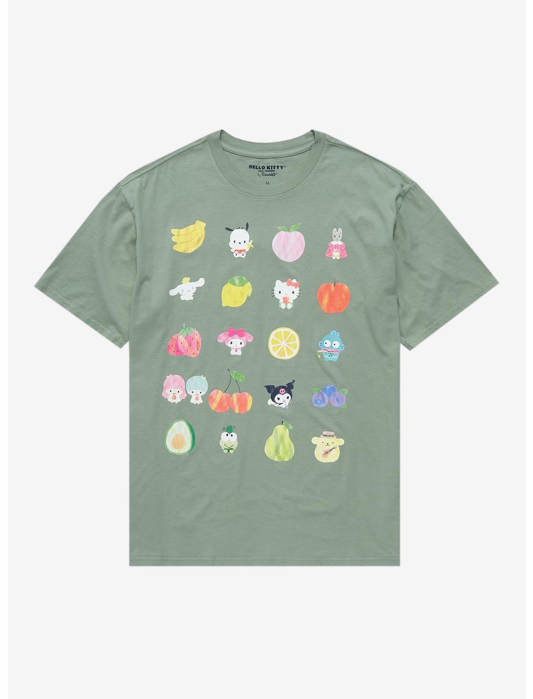 Sanrio Fruits Hello Kitty & Friends Group T-Shirt - BoxLunch Exclusive, PIGMENT DYE, hi-res
