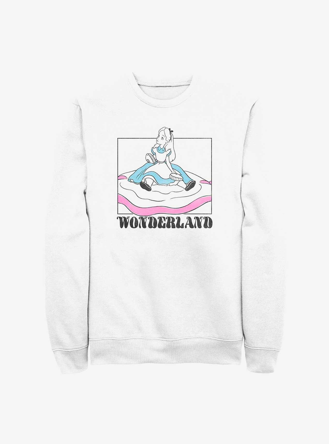 Disney Alice In Wonderland Soft Pop Wonderland Sweatshirt, WHITE, hi-res