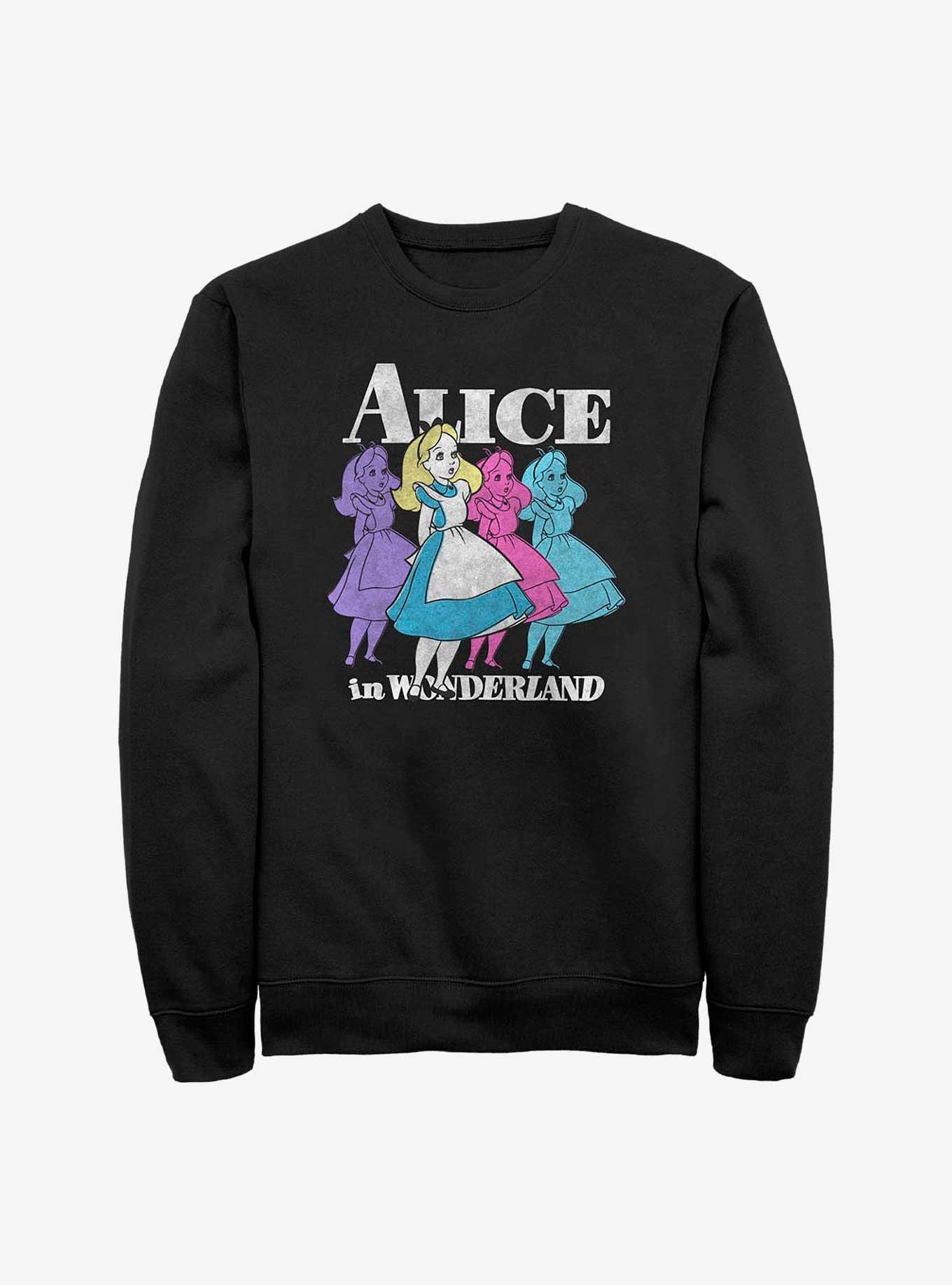 Disney Alice In Wonderland Trippy Alice Sweatshirt, BLACK, hi-res