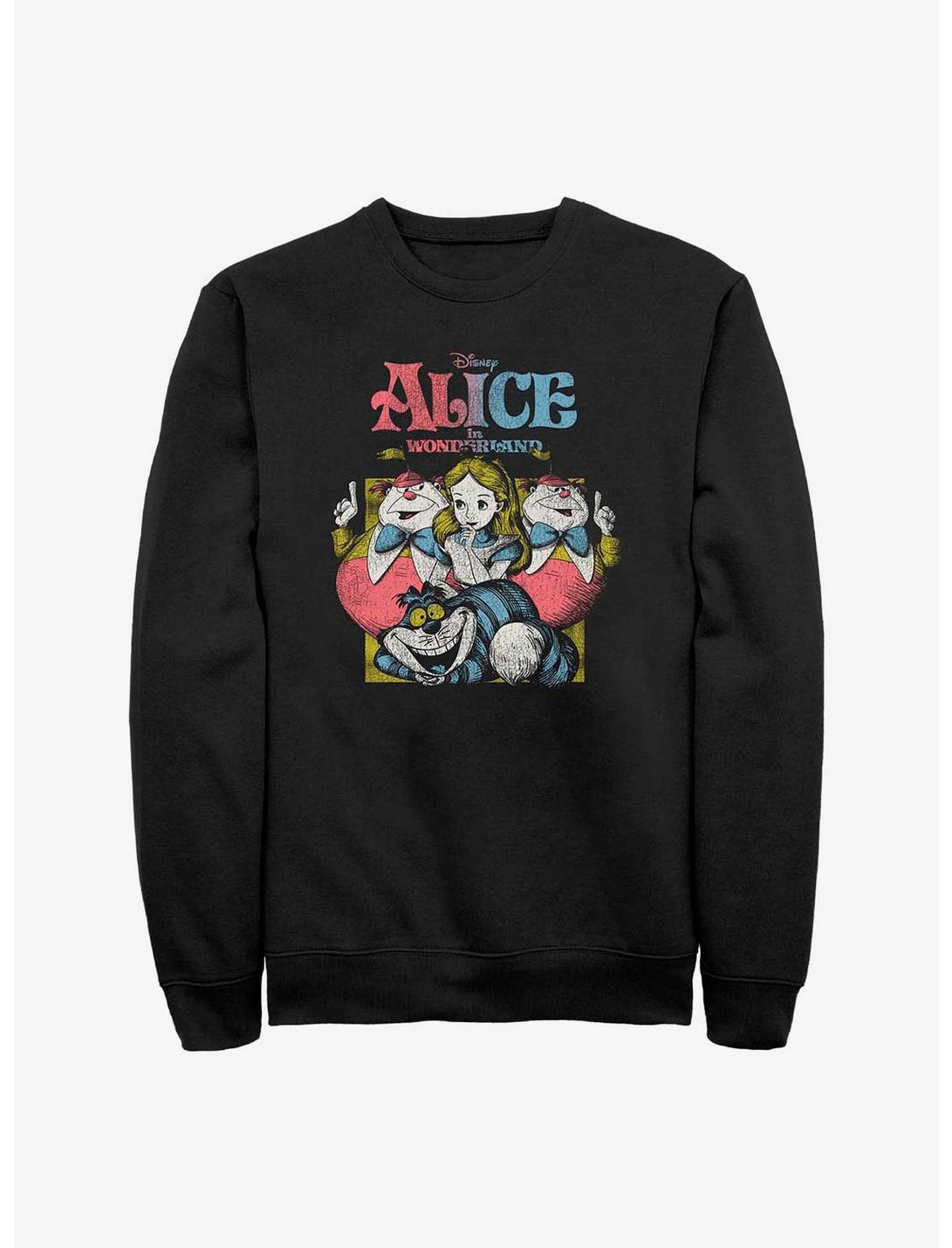 Disney Alice In Wonderland Vintage Alice Sweatshirt, BLACK, hi-res
