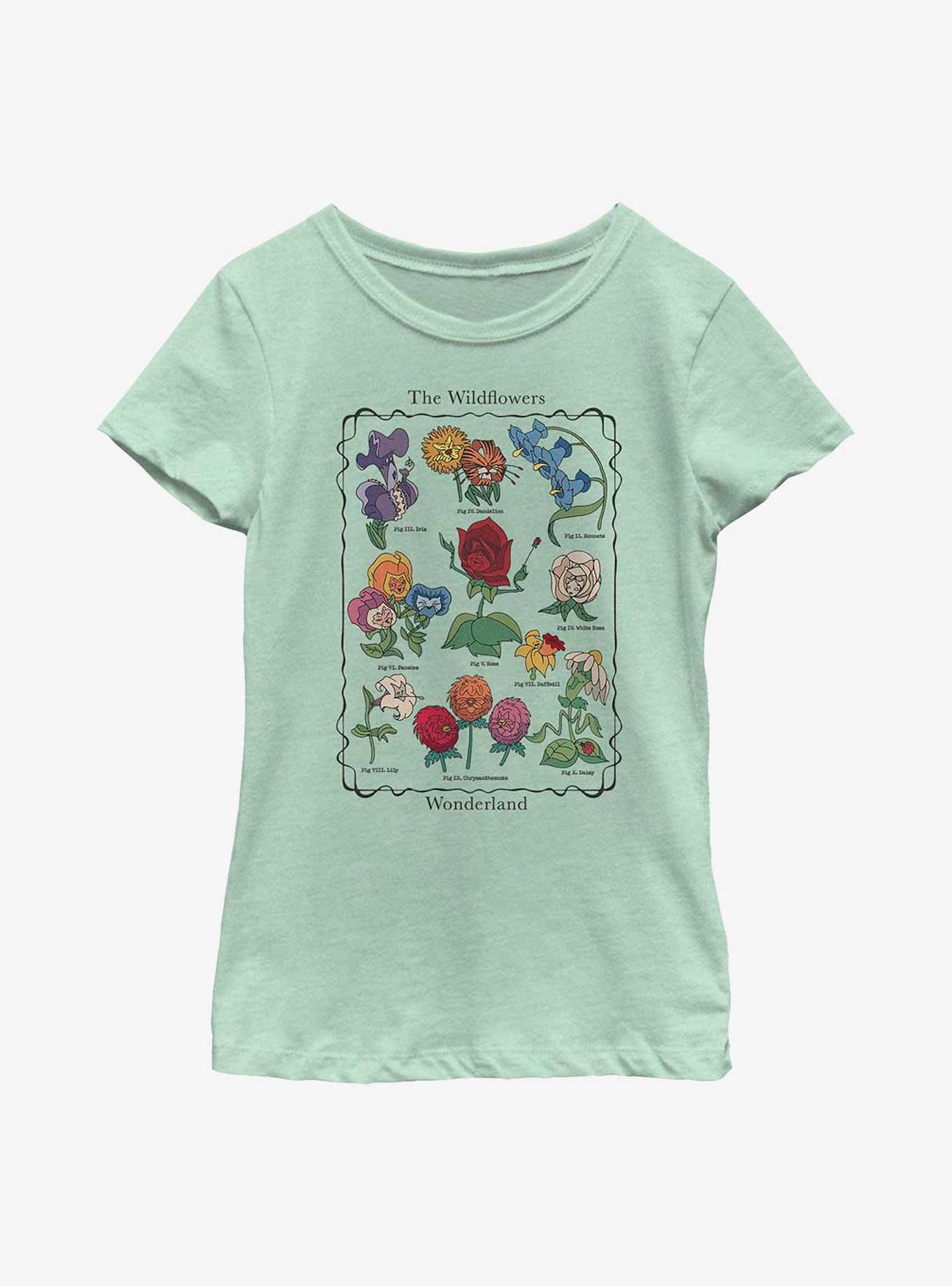 Disney Alice In Wonderland Alice Flowers Youth Girls T-Shirt, , hi-res