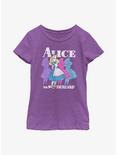 Disney Alice In Wonderland Trippy Alice Youth Girls T-Shirt, PURPLE BERRY, hi-res