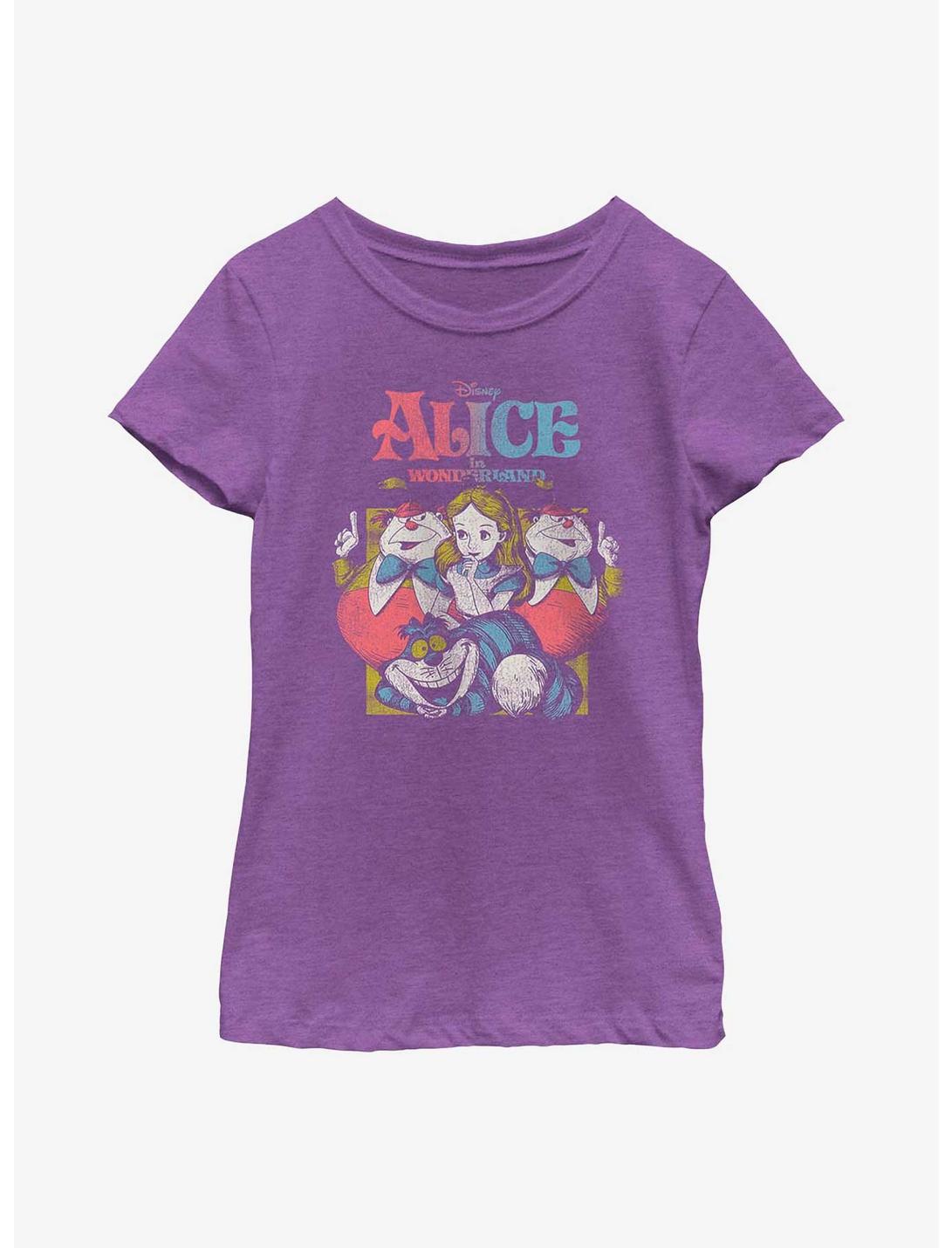 Disney Alice In Wonderland Vintage Alice Youth Girls T-Shirt, PURPLE BERRY, hi-res