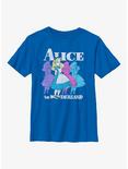Disney Alice In Wonderland Trippy Alice Youth T-Shirt, ROYAL, hi-res