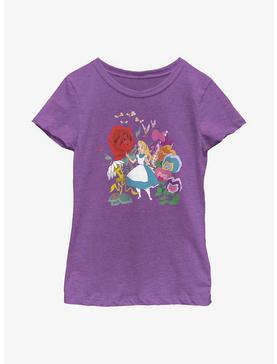 Disney Alice In Wonderland Flower Afternoon Youth Girls T-Shirt, , hi-res
