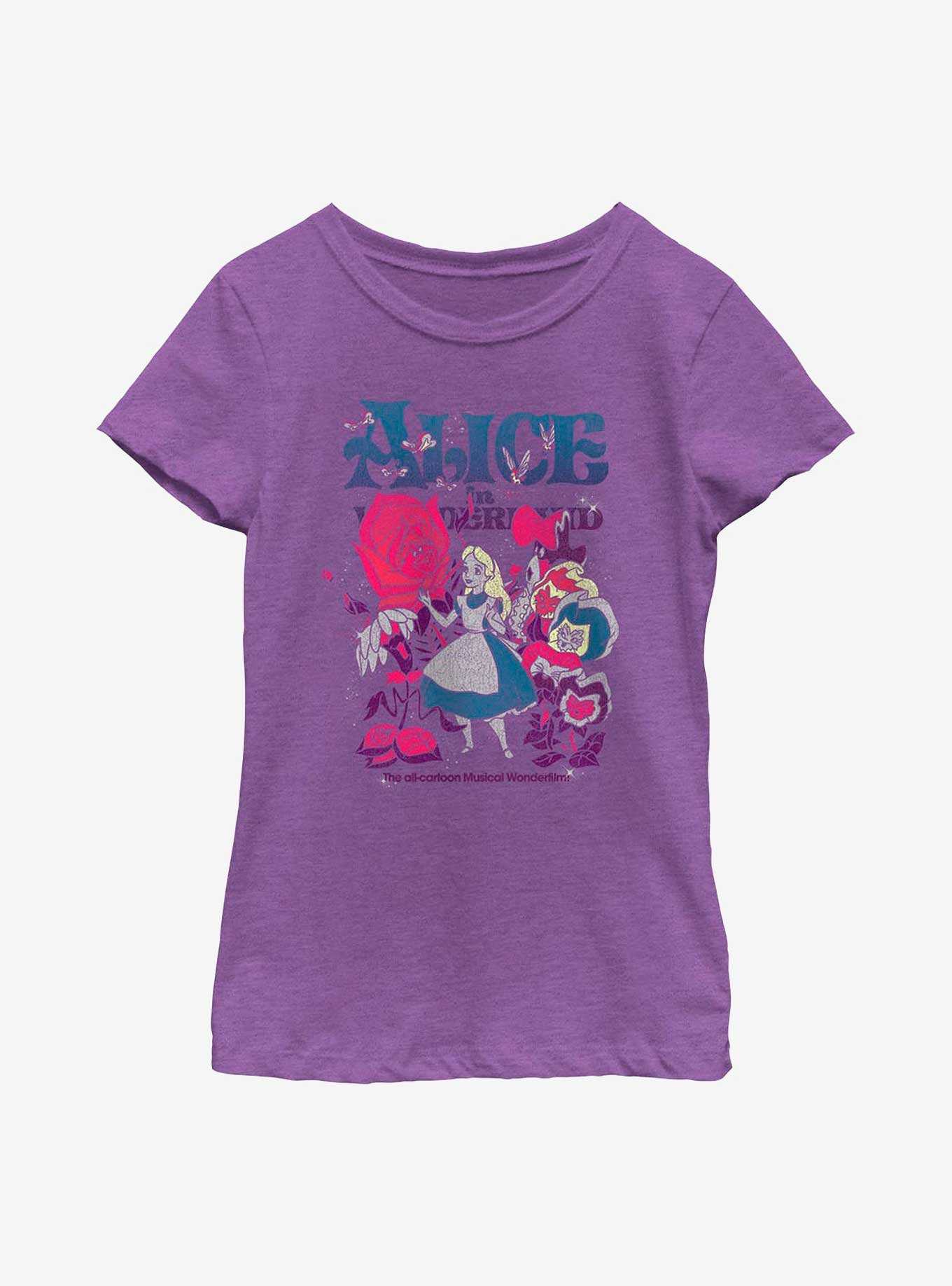 Disney Alice In Wonderland Technicolor Wonderland Youth Girls T-Shirt, , hi-res