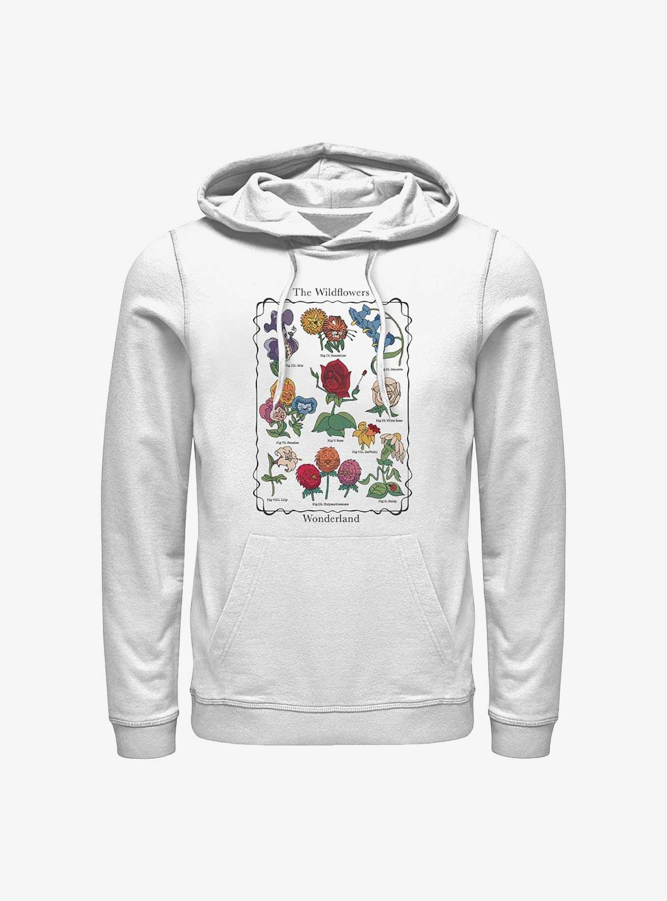 Disney Alice In Wonderland Alice Flowers Hoodie, WHITE, hi-res