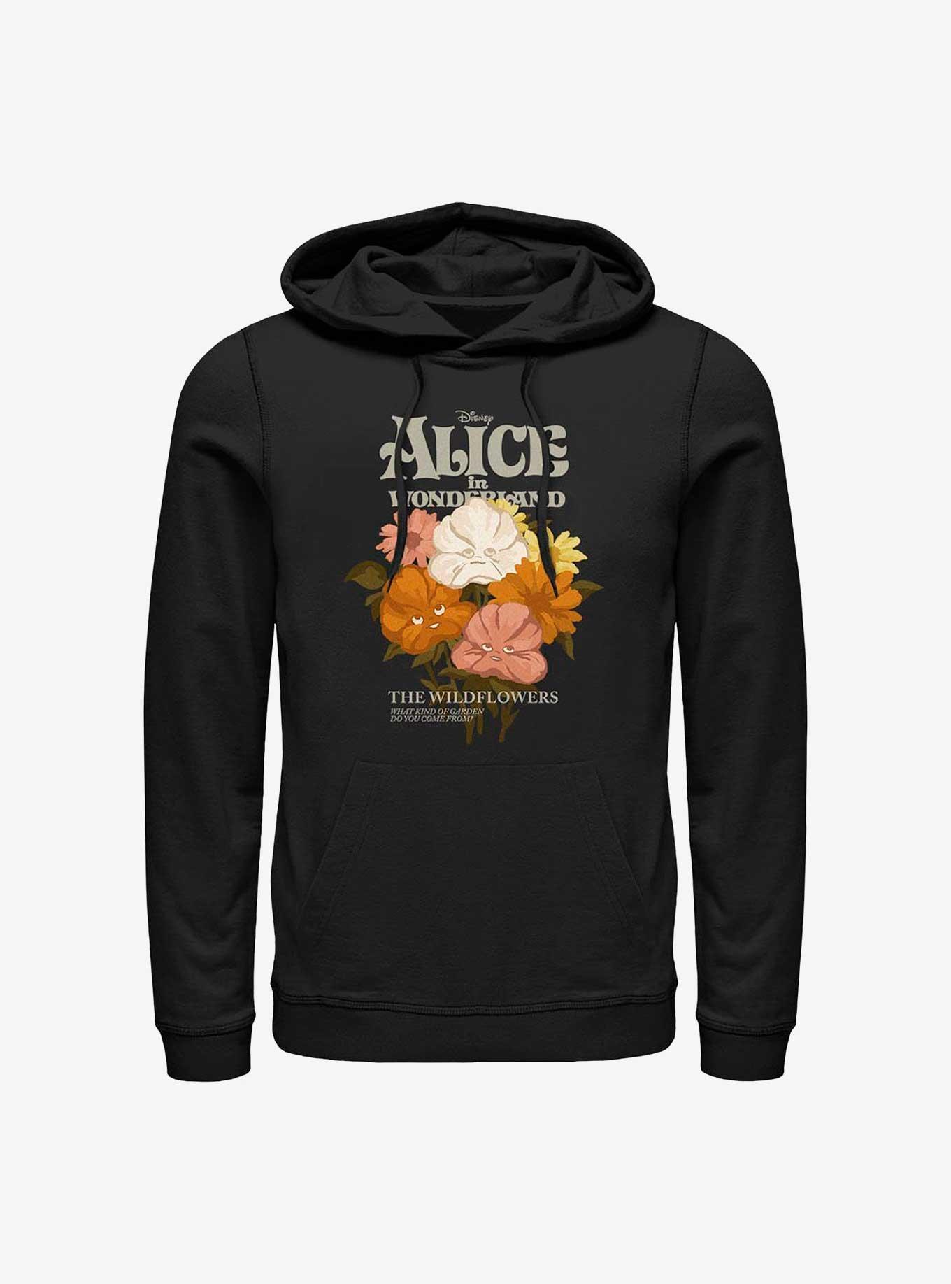 Disney Alice In Wonderland Flower Bouquet Hoodie, BLACK, hi-res