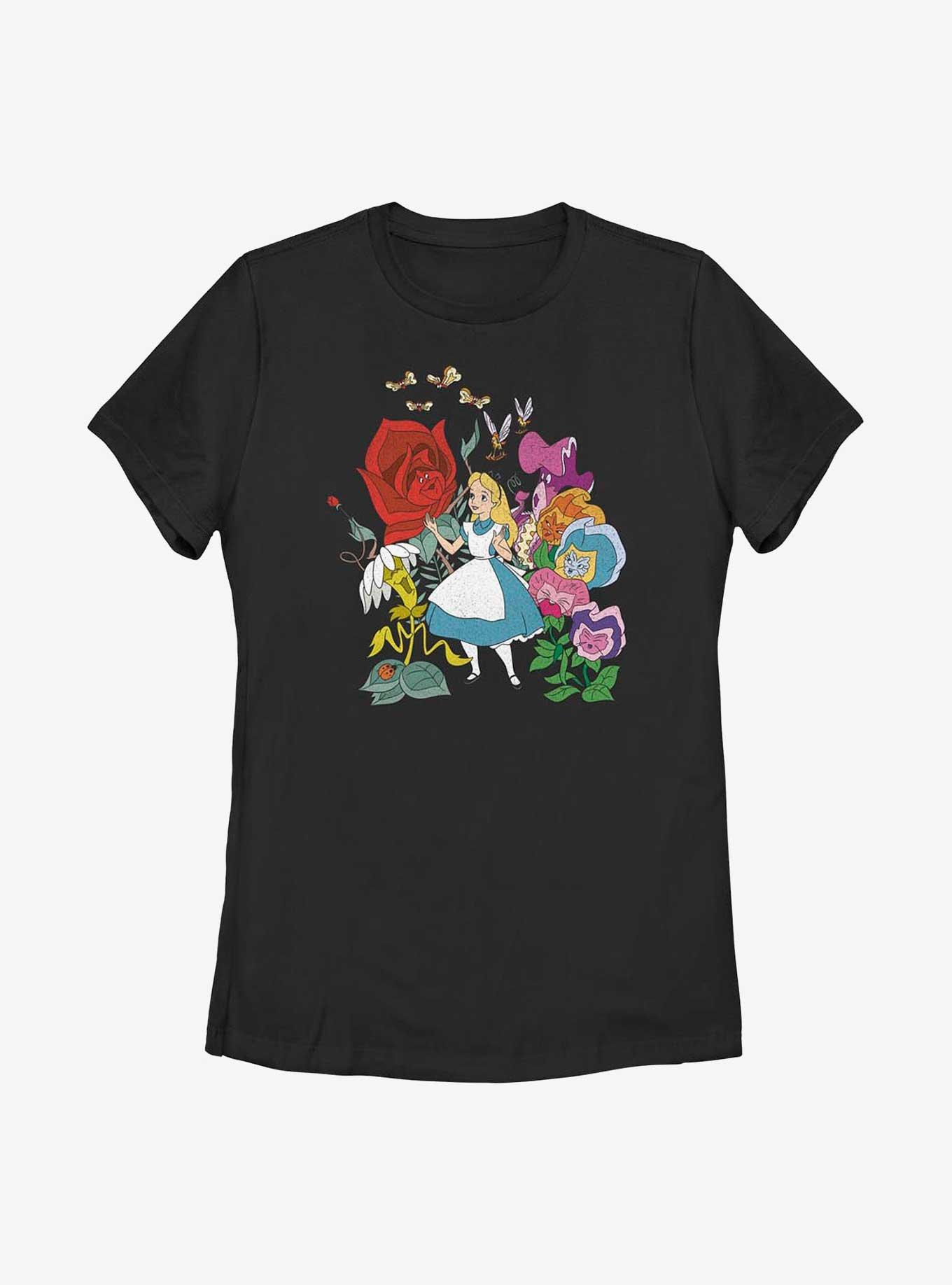 Disney Alice In Wonderland Flower Afternoon Womens T-Shirt, , hi-res