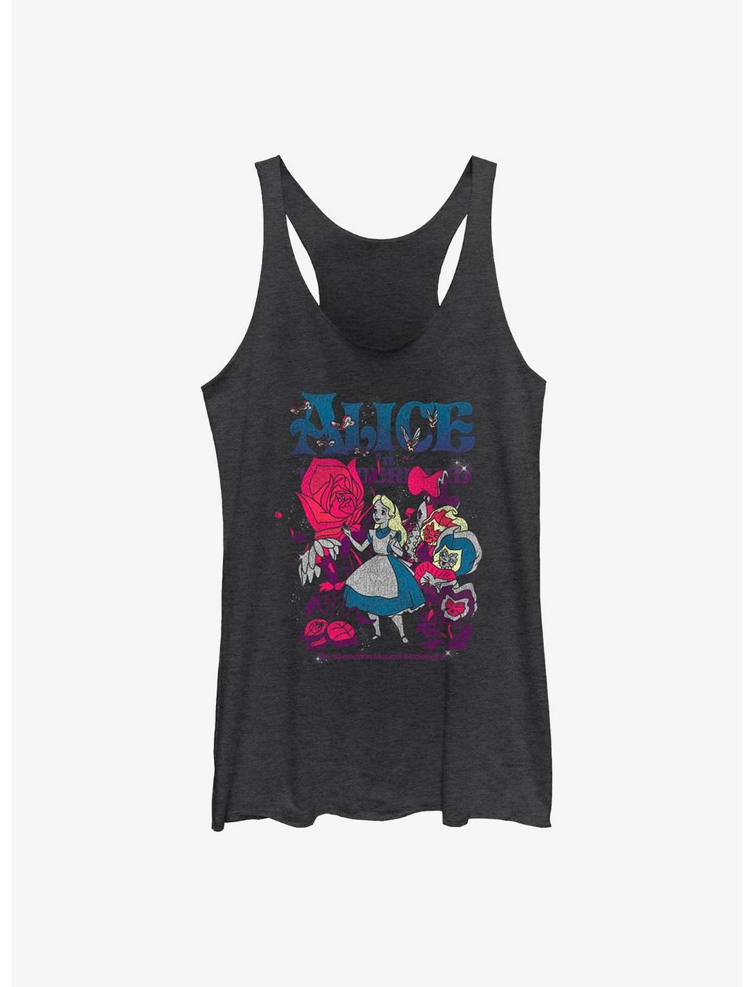 Disney Alice In Wonderland Technicolor Wonderland Womens Tank Top, BLK HTR, hi-res