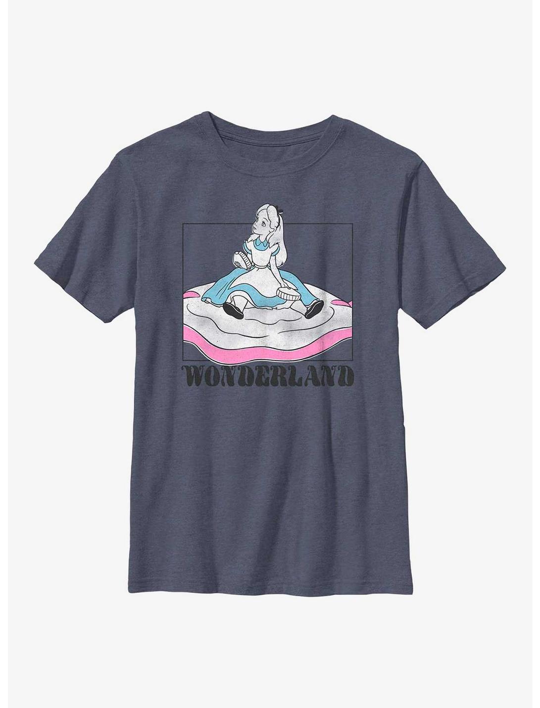 Disney Alice In Wonderland Soft Pop Wonderland Youth T-Shirt, NAVY HTR, hi-res