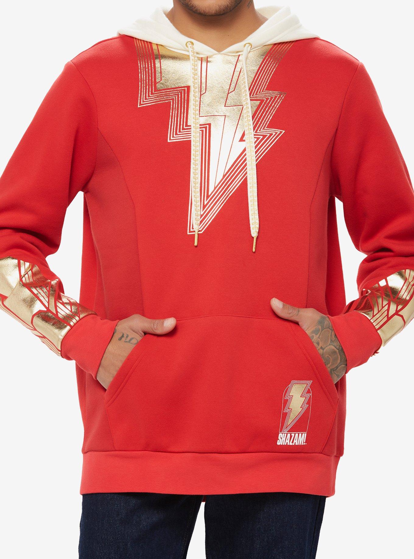 DC Comics Shazam! Fury Of The Gods Shazam Cosplay Hoodie, RED, hi-res