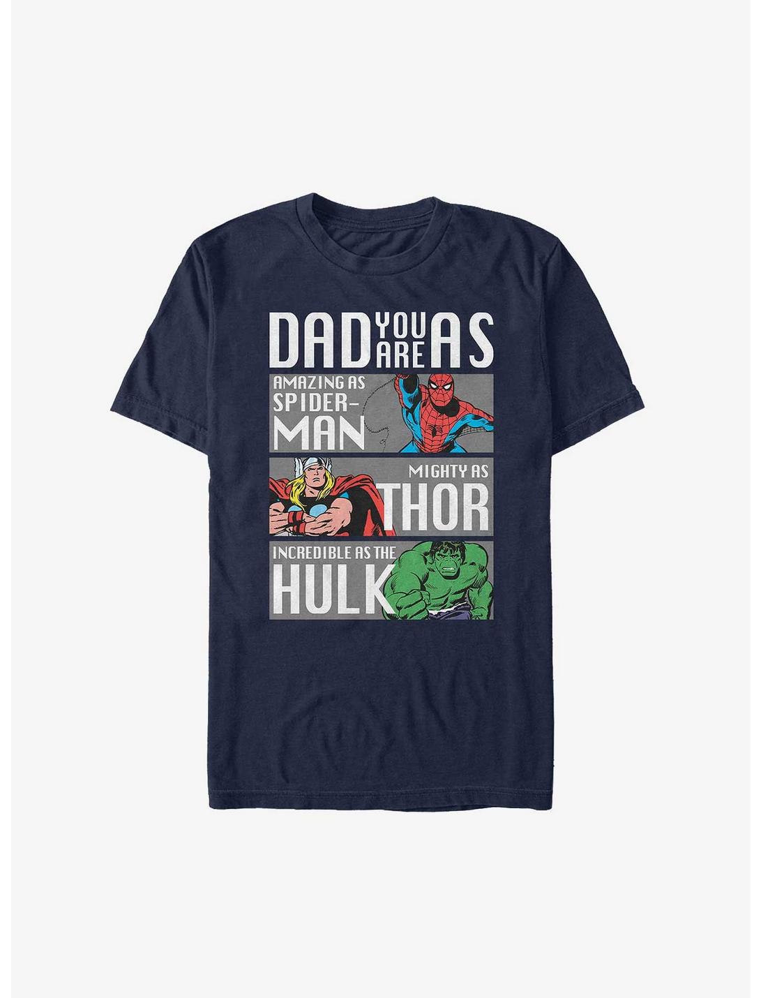 Marvel Dad Hero Qualities T-Shirt, NAVY, hi-res