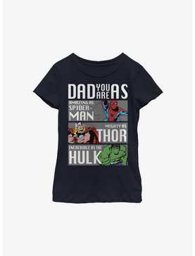 Marvel Dad Hero Qualities Youth Girls T-Shirt, , hi-res