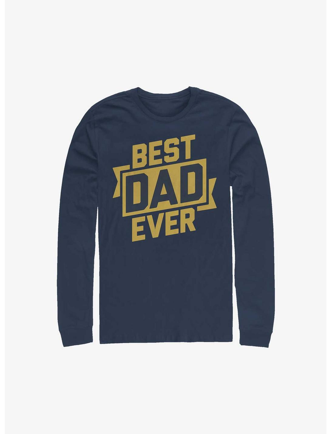 Best Dad Ever Long-Sleeve T-Shirt, NAVY, hi-res