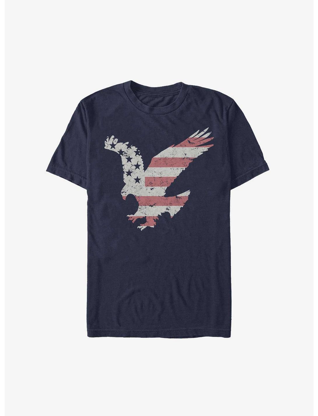 American Flag Eagle T-Shirt, NAVY, hi-res