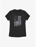 Rustic American Flag Womens T-Shirt, BLACK, hi-res