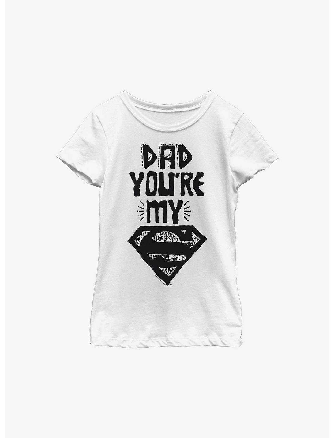 DC Comics Superman Dad You're My Superman Youth Girls T-Shirt, WHITE, hi-res