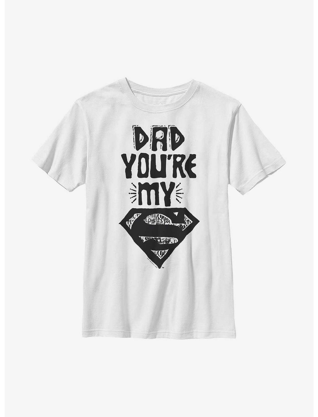 DC Comics Superman Dad You're My Superman Youth T-Shirt, WHITE, hi-res