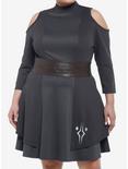 Her Universe Star Wars The Mandalorian Ahsoka Cold Shoulder Dress Plus Size, DARK GREY, hi-res